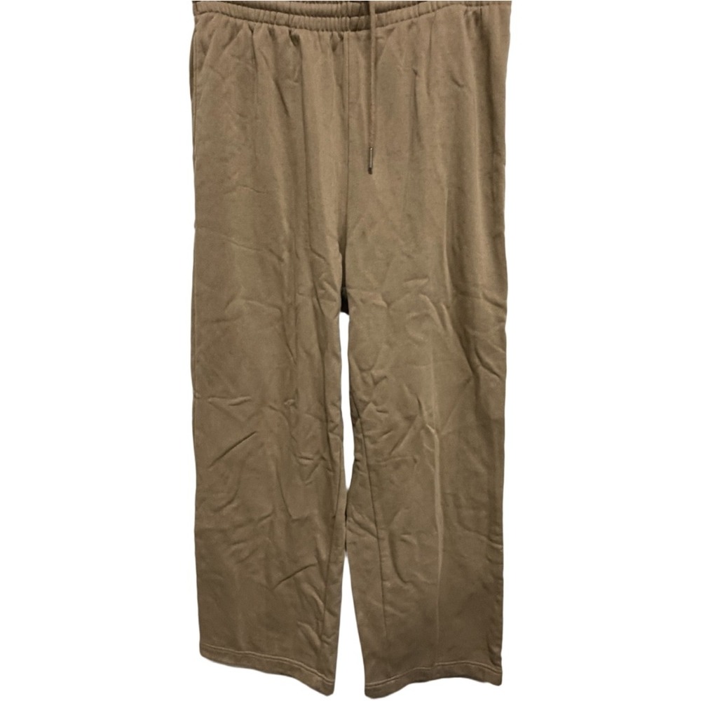 H&M Women's Medium Brown Wide Leg Drawstring Sweatpants Lounge Pants